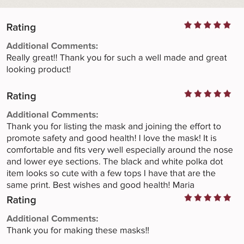 Light Blue Floral Homemade 100% Cotton Facemask - Picture 8 of 8